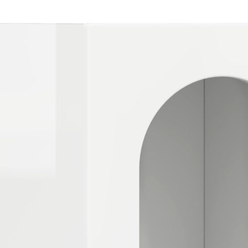 Служебен шкаф Лъскаво бяло 59 x 35 x 100,5 см Инженерно дърво