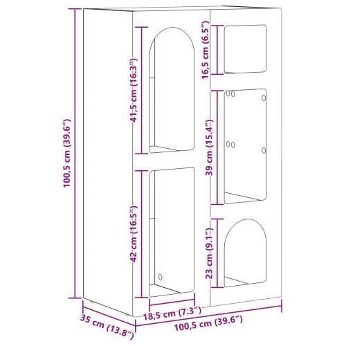 Служебен шкаф Старо дърво 59 x 35 x 100,5 см Инженерно дърво
