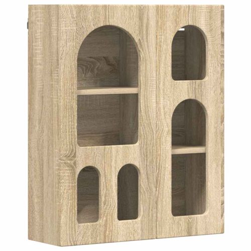 Висящ шкаф с рафт Сонома дъб 59 x 20 x 71.5 см Инженерно дърво