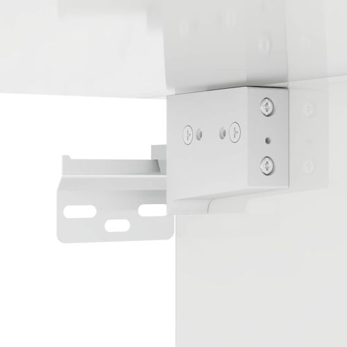 Висящ шкаф Лъскаво бяло 59 x 20 x 71.5 см Инженерно дърво