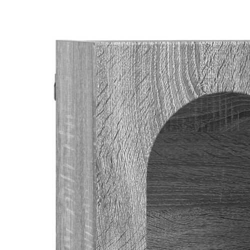 Висящ шкаф с рафт Сив Сонома 59 x 20 x 100 см Инженерно дърво