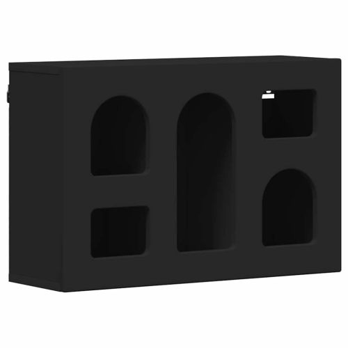 Висящ шкаф с рафт Черно 60 x 20 x 40 см Инженерно дърво