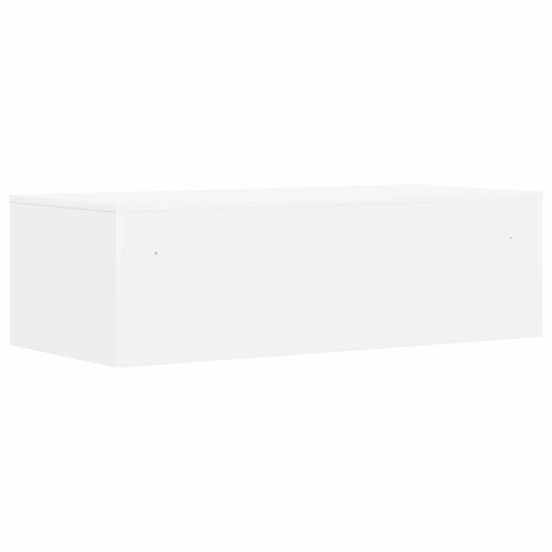 Стенно бюро Бяло 100 x 45 x 30 см Инженерно дърво
