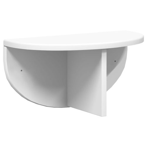 Стенен рафт 2 pcs Бяло 38 x 19 x 19 см Инженерно дърво