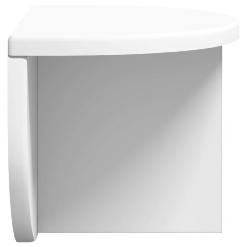 Стенен рафт 2 pcs Бяло 38 x 19 x 19 см Инженерно дърво