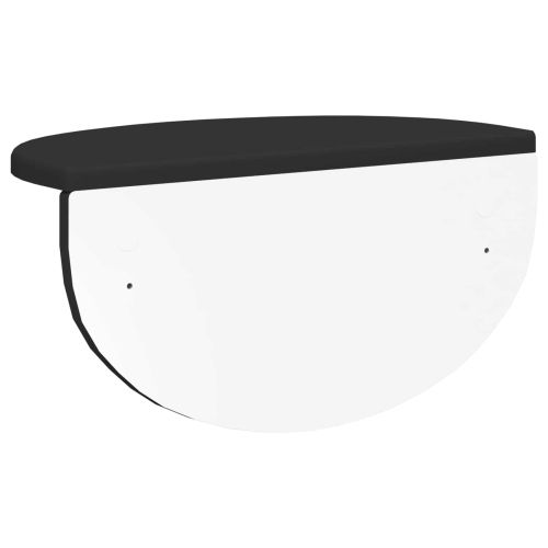 Стенен рафт 2 pcs Черно 38 x 19 x 19 см Инженерно дърво