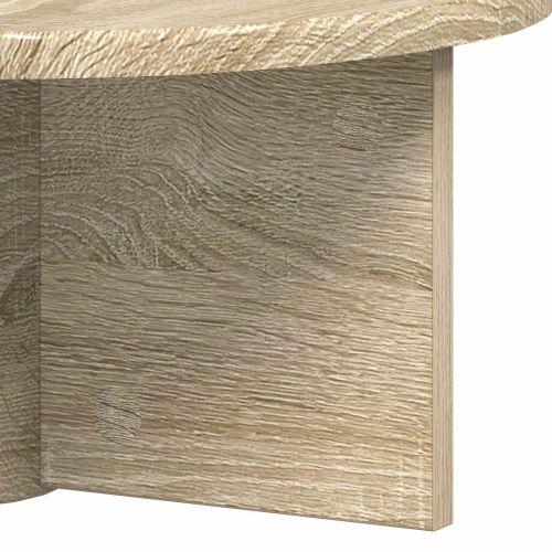 Стенен рафт 2 pcs Сонома дъб 38 x 19 x 19 см Инженерно дърво