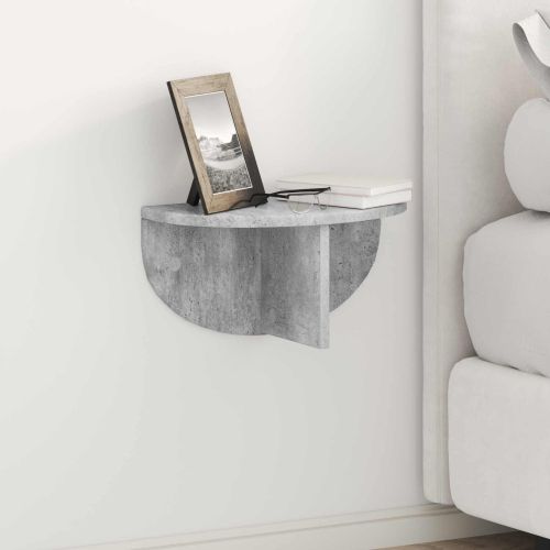 Стенен рафт 2 pcs Циментено сиво 38 x 19 x 19 см