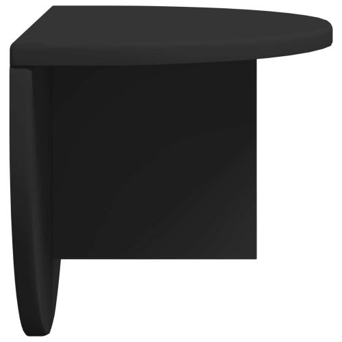 Стенен рафт 2 pcs Черно 48 x 24 x 24 см Инженерно дърво