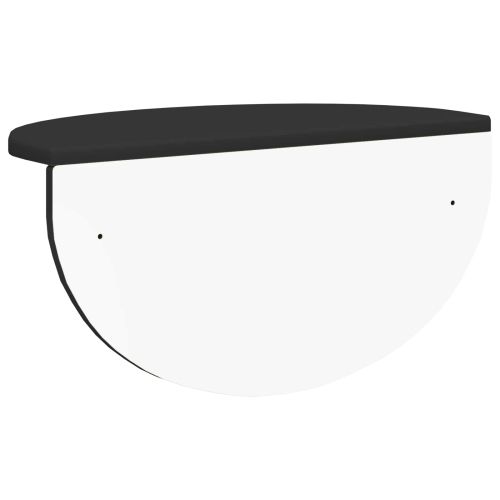 Стенен рафт 2 pcs Черно 48 x 24 x 24 см Инженерно дърво