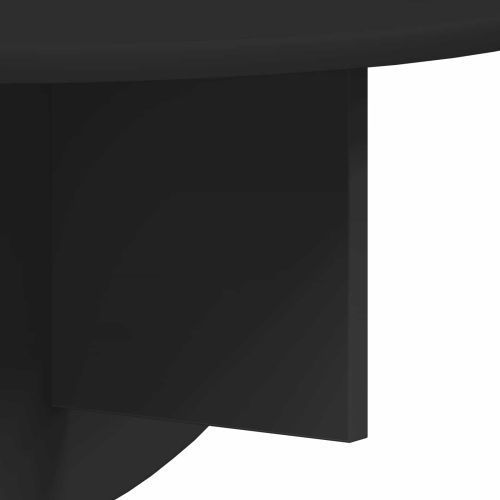 Стенен рафт 2 pcs Черно 48 x 24 x 24 см Инженерно дърво