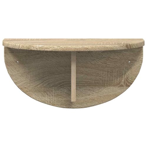 Стенен рафт 2 pcs Сонома дъб 48 x 24 x 24 см Инженерно дърво