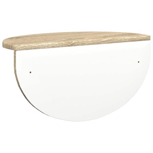 Стенен рафт 2 pcs Сонома дъб 48 x 24 x 24 см Инженерно дърво