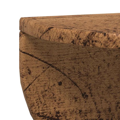 Стенен рафт 2 pcs Старо дърво 48 x 24 x 24 см Инженерно дърво