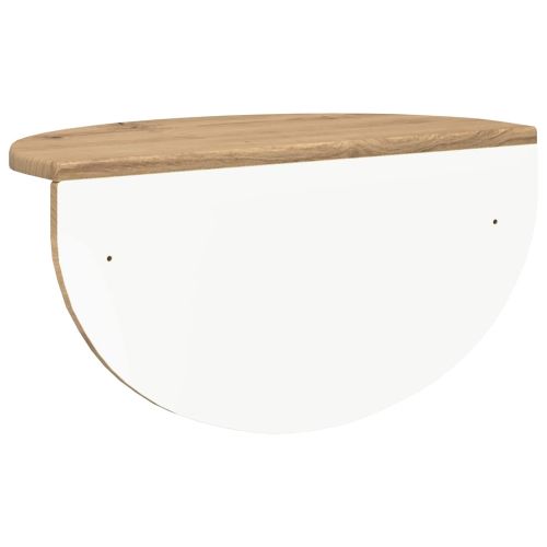 Стенен рафт 2 pcs Дъб 48 x 24 x 24 см Инженерно дърво