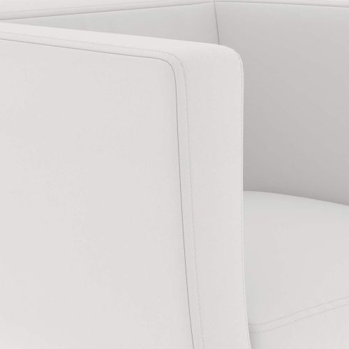 Бар столове, 2 бр, бели, изкуствена кожа