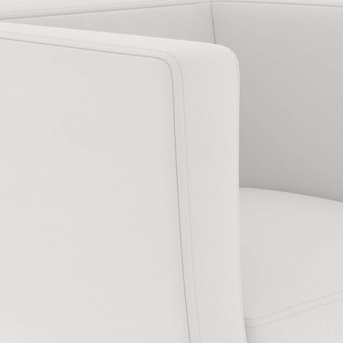 Бар табуретка, бяла, изкуствена кожа