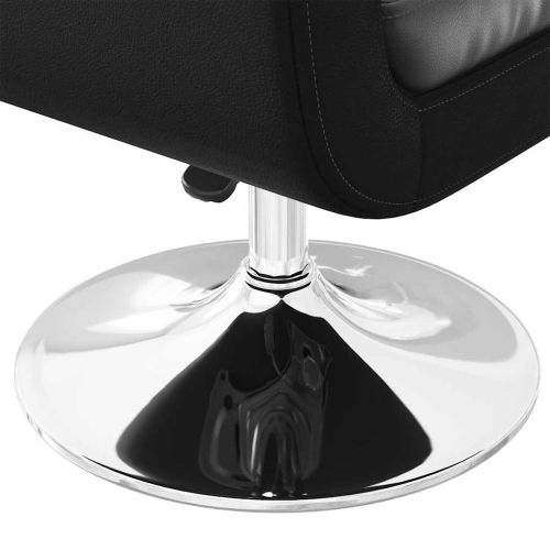 Бар стол, черен, изкуствена кожа