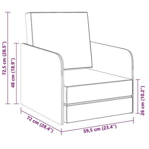 Разтегателен фотьойл, тъмносив, текстил