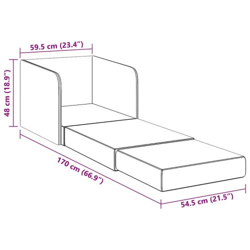 Разтегателен фотьойл, тъмносив, текстил