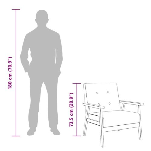 Кресло, тъмносиво, текстил