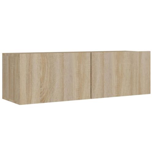 Комплект ТВ шкафове от 8 части, сонома дъб, инженерно дърво