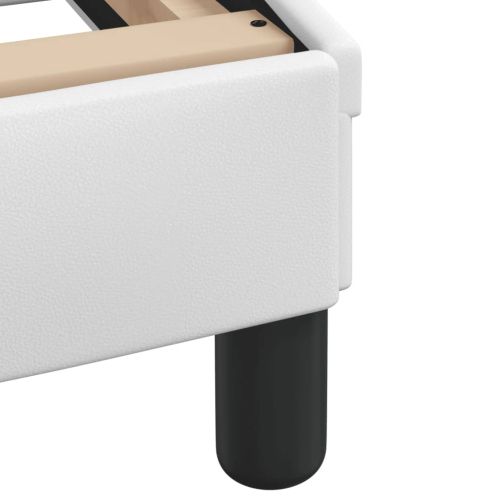 Легло с матрак Dover, бяло, 200x200 см, изкуствена кожа