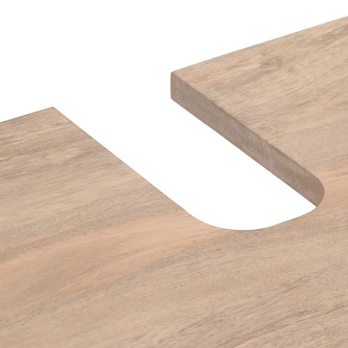 Комплект мебели за баня, 2 части, масивна мангова дървесина