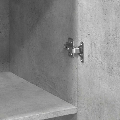 Висок шкаф, бетонно сив, 70x42,5x185 см, инженерно дърво