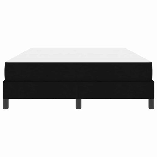 Легло с пружинирана основа с матрак Черно 140 x 190 cm текстил