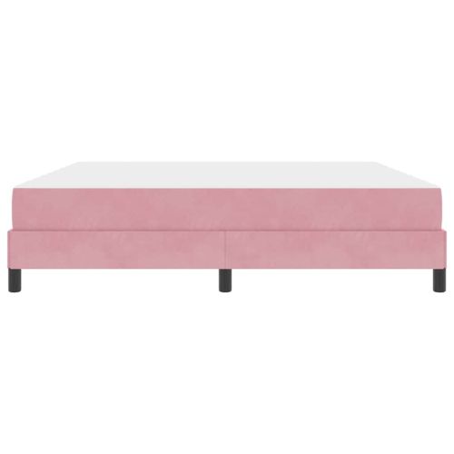 Легло с пружинирана основа с матрак Розово 180 x 200 cm текстил