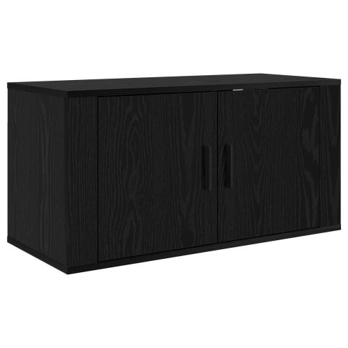 Комплект стенен ТВ шкаф 2 pcs Черния дъб 80 х 34,5 х 40 см