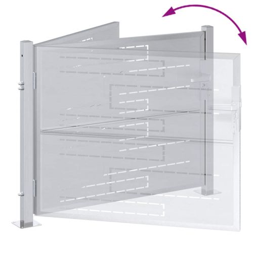 Градинска врата Сребрист 85 x 70 см Неръждаема стомана