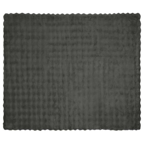 Противоплъзгащо фалшиво заеково одеяло Olite Тъмен сив