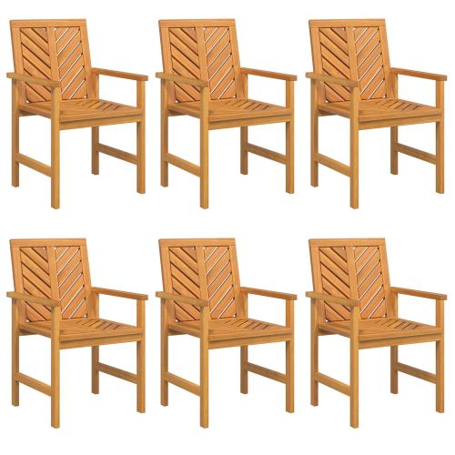 Трапезен стол 6 pcs Естествен 62.5 x 59 x 89 см