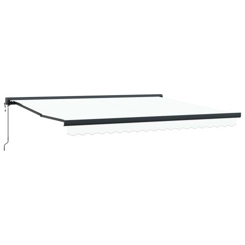 Сенник Бяло 400 × 300 cm Полиестер и алуминий