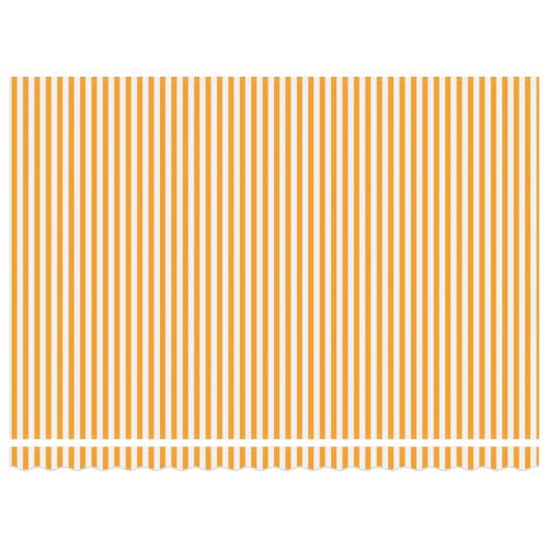 Рамка за сенник Жълт и бял 450 × 300 cm Полиестер с PU покритие