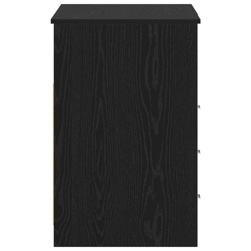 Бюро с рафт 2 pcs Черния дъб 140 x 50 x 76 см Инженерно дърво