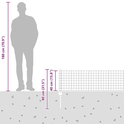 Ограда с пост Сребрист 1 x 25 m Стомана