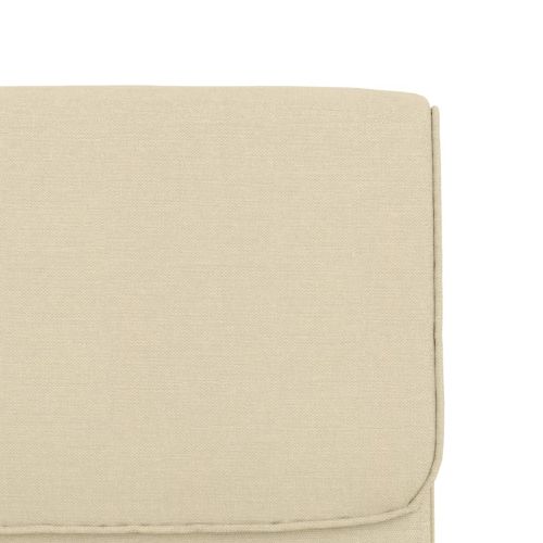 Стол шезлонг, кремав, 55x64x80 см, текстил