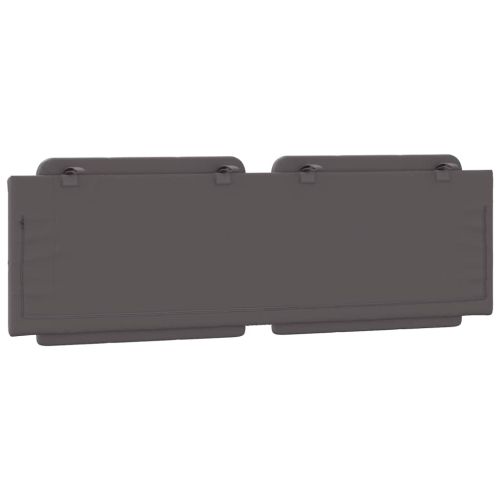 Мека табла за легло Zadar, сива, 160 см, изкуствена кожа