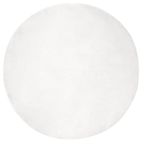 Противоплъзгащ килим от изкуствен заек Olite Бяло Ø 80 см