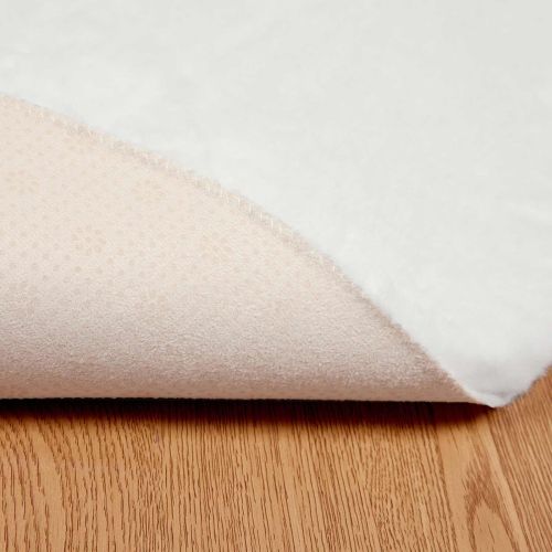 Противоплъзгащ килим от изкуствен заек Olite Бяло Ø 80 см