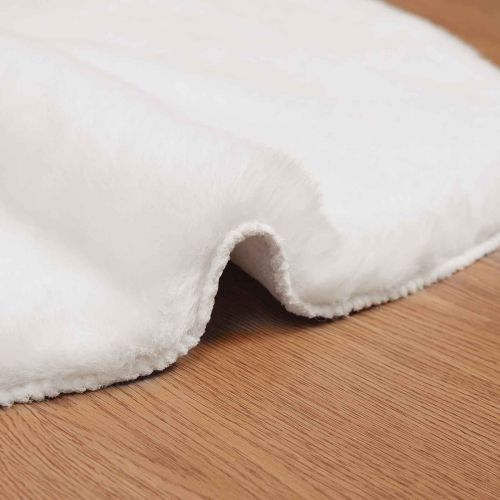 Противоплъзгащ килим от изкуствен заек Olite Бяло 50 x 80 cm