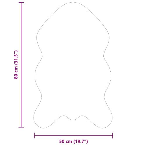 Противоплъзгащ килим от изкуствен заек Olite Бяло 50 x 80 cm