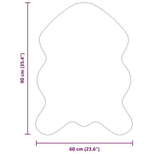 Противоплъзгащ килим от изкуствен заек Olite Бяло 60 x 90 cm