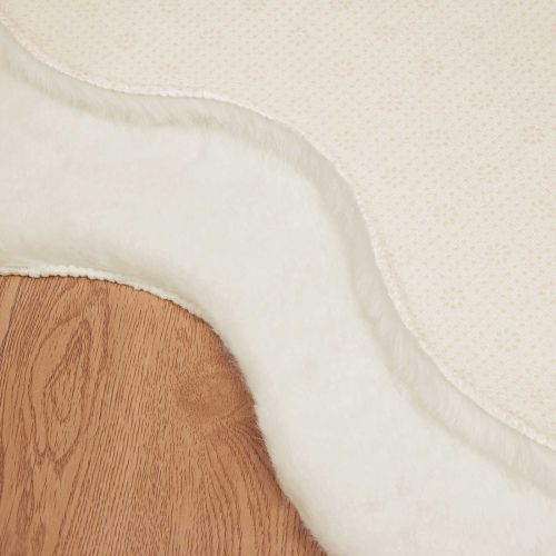 Противоплъзгащ килим от изкуствен заек Olite Крем 60 x 90 cm