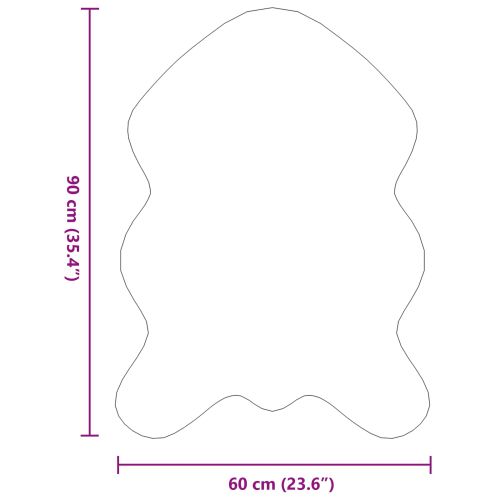 Противоплъзгащ килим от изкуствен заек Olite Сив 60 x 90 cm