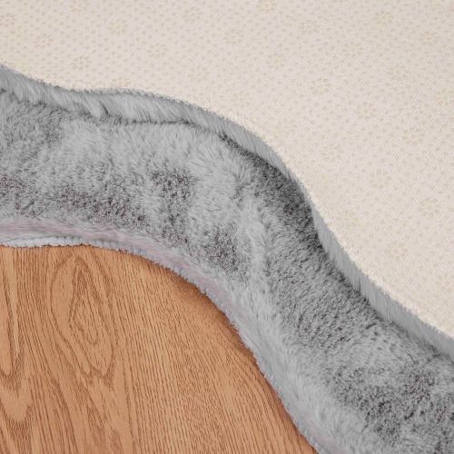 Противоплъзгащ килим от изкуствен заек Olite Сив 80 x 120 cm