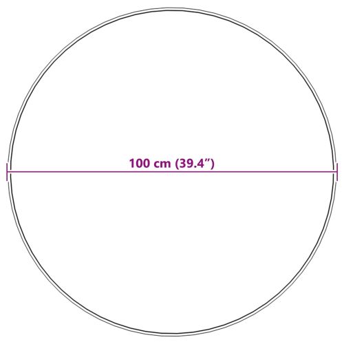 Анти-слип изкуствен килим от заешка козина OLITE Черно Ø 100 см
